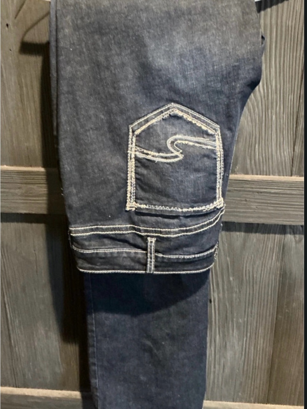 Silver Jeans Women's Dark Blue Boot Cut Jeans with Contrast Stitching